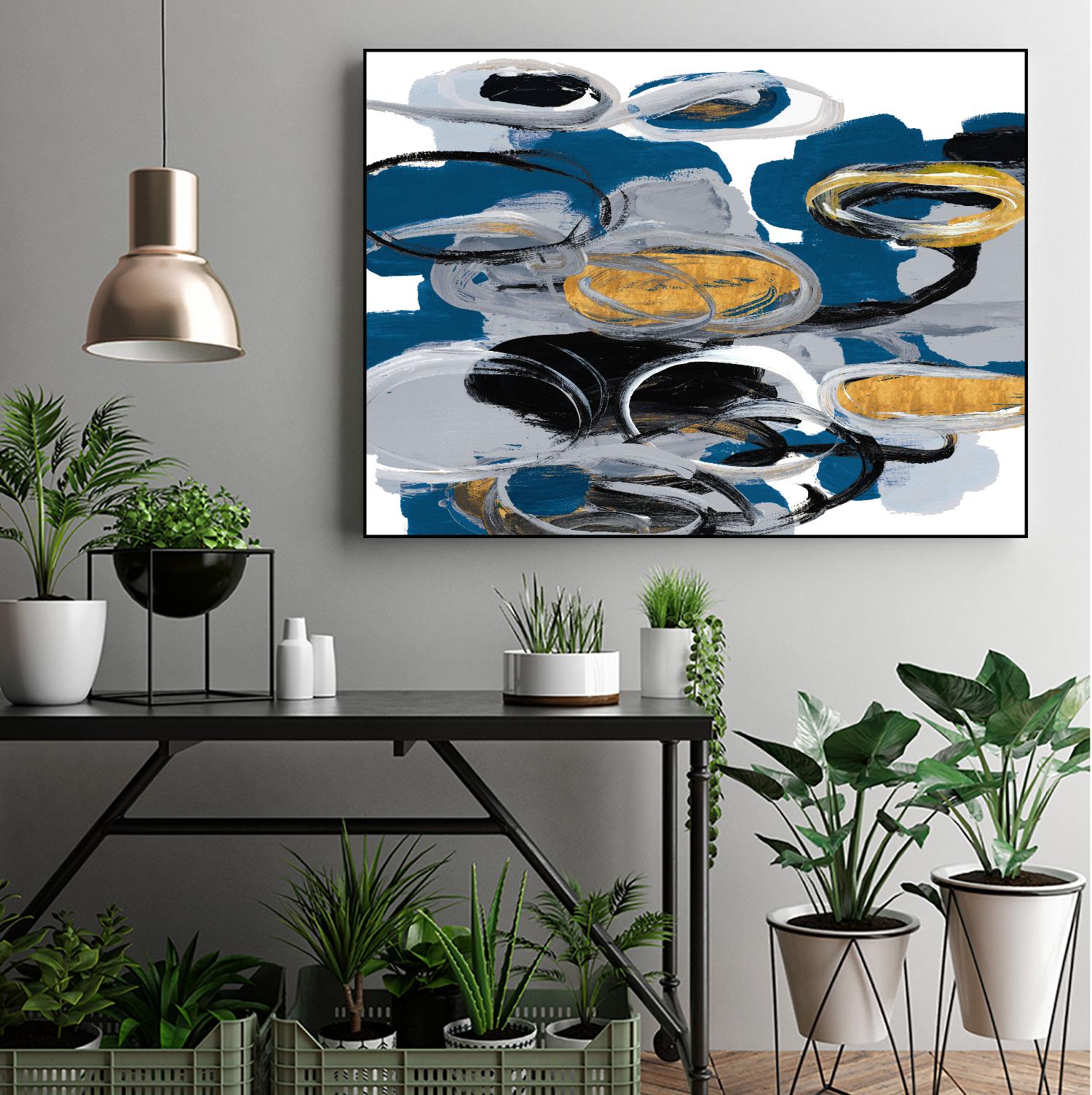 The Blue City Spirit by Lanie Loreth on GIANT ART - blue abstract