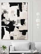 Night Peace Abstract by Lanie Loreth on GIANT ART - beige black & white white