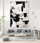 Night Peace Abstract by Lanie Loreth on GIANT ART - beige black & white white