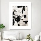 Night Peace Abstract by Lanie Loreth on GIANT ART - beige black & white white