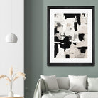 Night Peace Abstract by Lanie Loreth on GIANT ART - beige black & white white