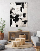 Night Peace Abstract by Lanie Loreth on GIANT ART - beige black & white white