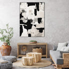 Night Peace Abstract by Lanie Loreth on GIANT ART - beige black & white white