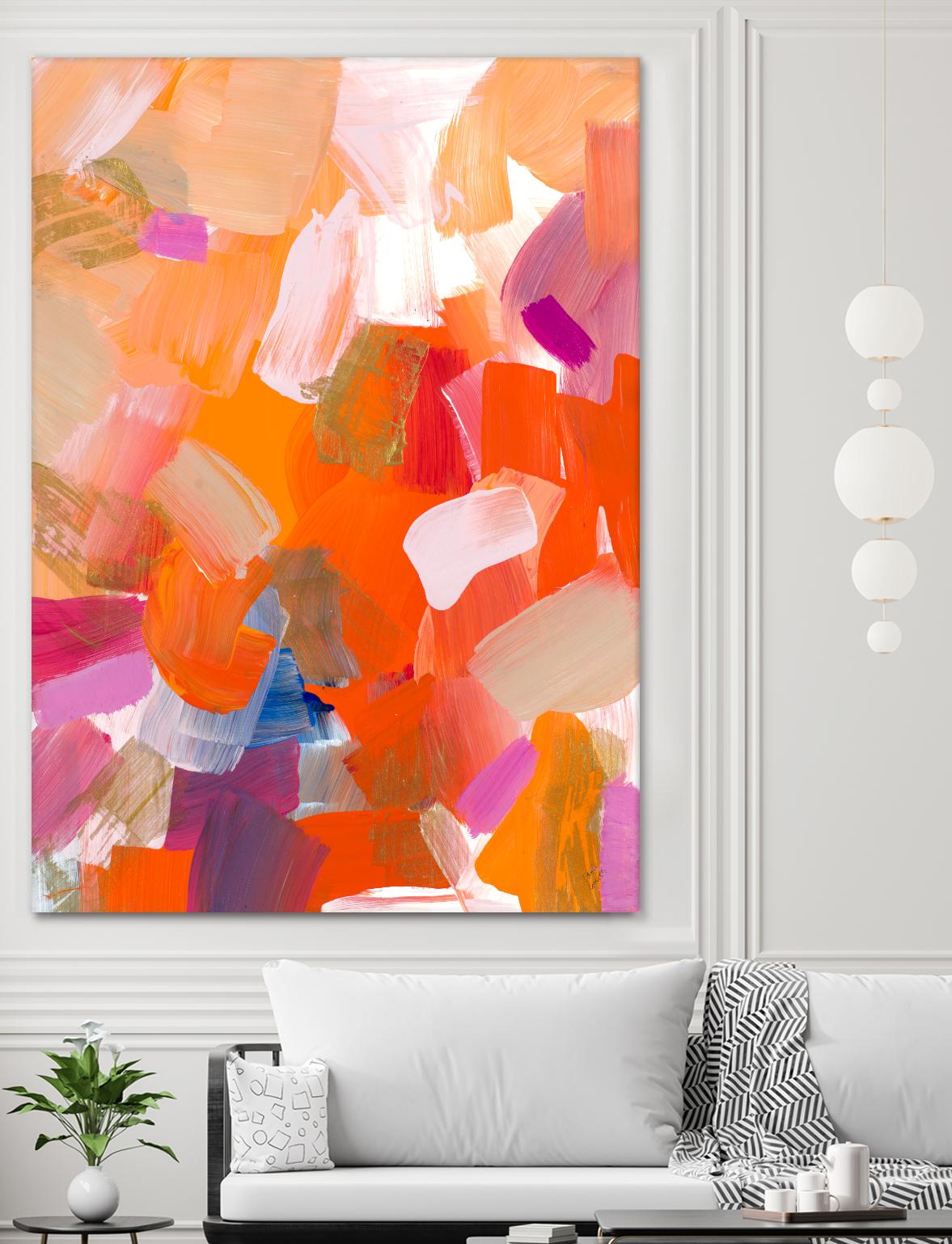 Confetti Petals by Lanie Loreth on GIANT ART - orange abstract