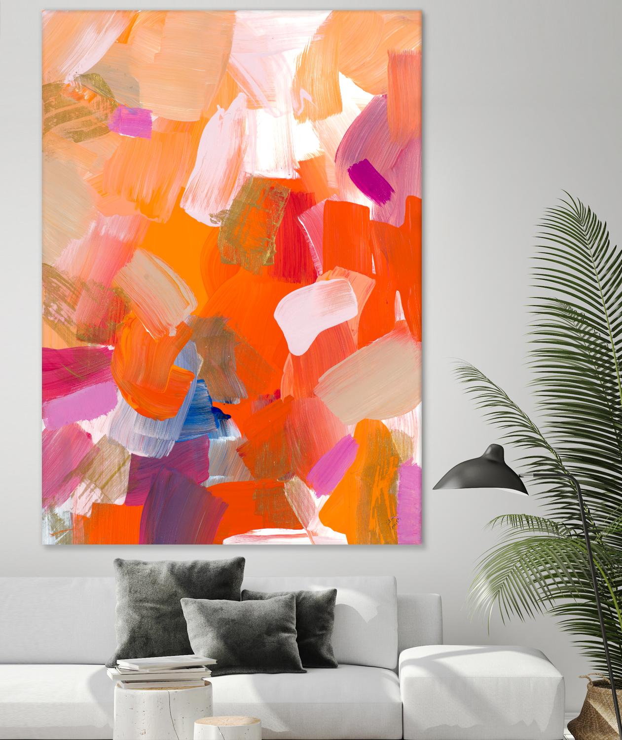 Confetti Petals by Lanie Loreth on GIANT ART - orange abstract