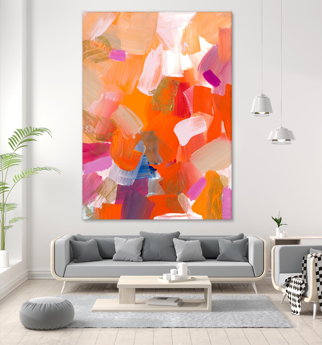 Confetti Petals by Lanie Loreth on GIANT ART - orange abstract