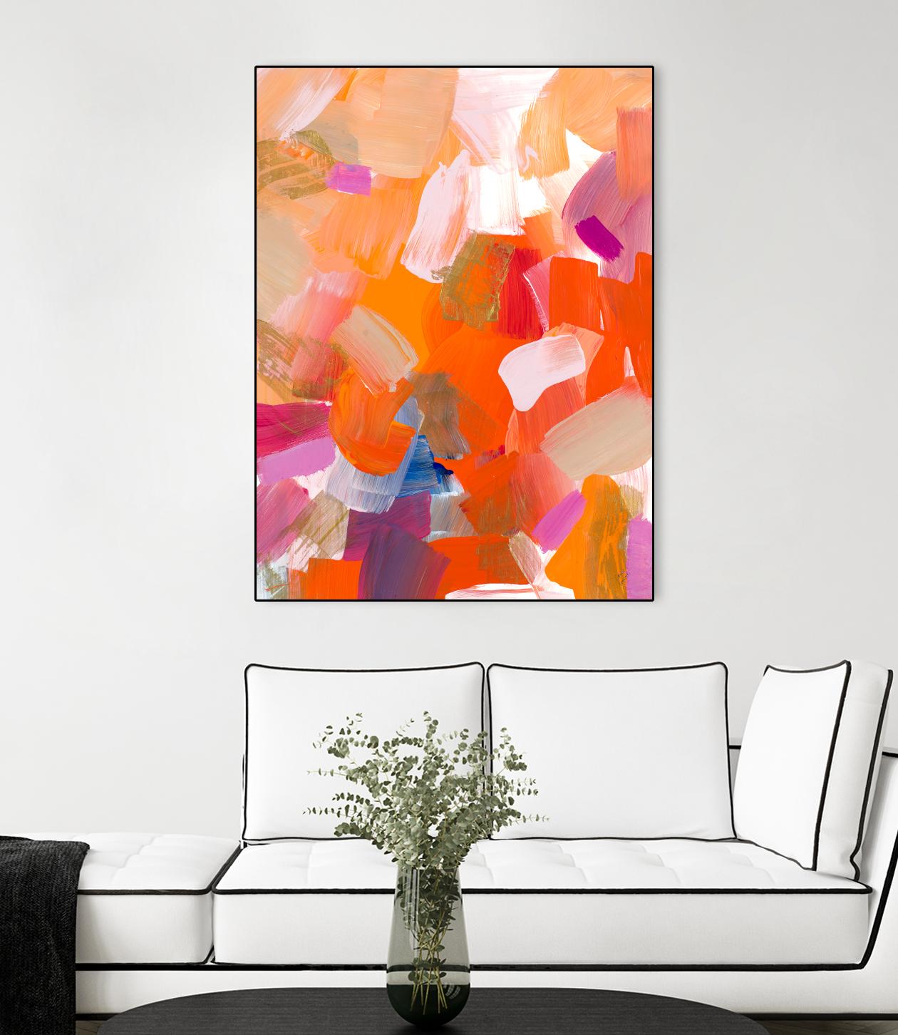 Confetti Petals by Lanie Loreth on GIANT ART - orange abstract