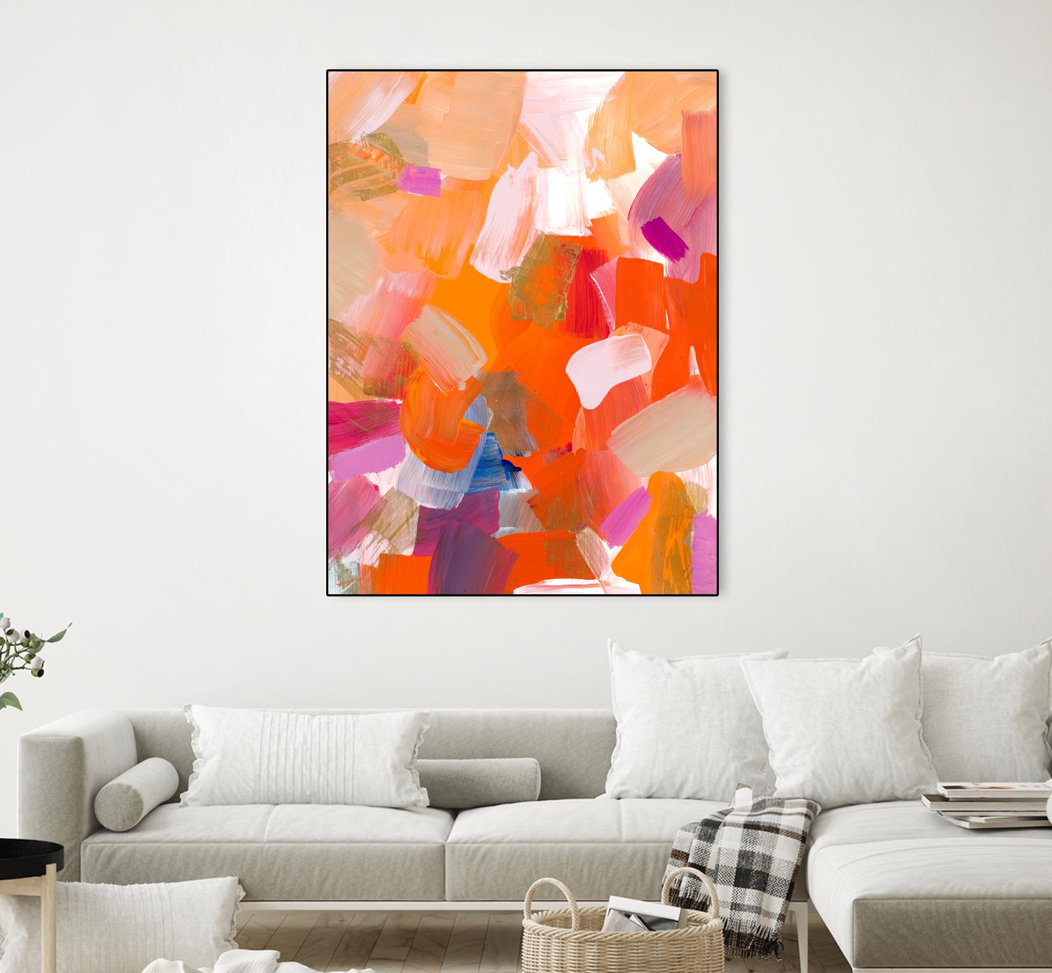 Confetti Petals by Lanie Loreth on GIANT ART - orange abstract