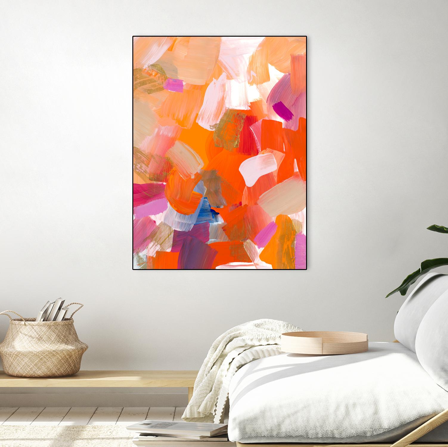 Confetti Petals by Lanie Loreth on GIANT ART - orange abstract