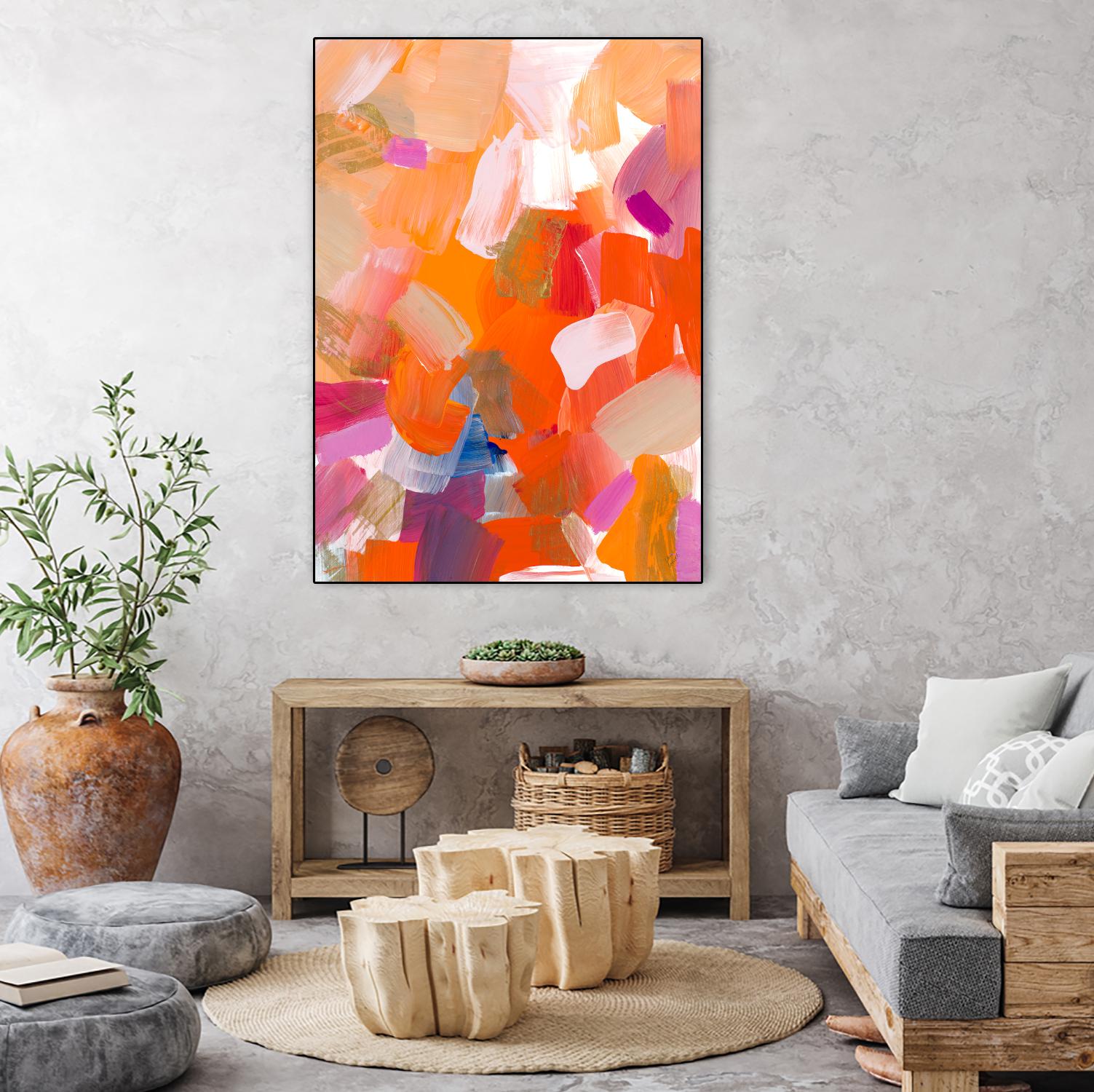 Confetti Petals by Lanie Loreth on GIANT ART - orange abstract