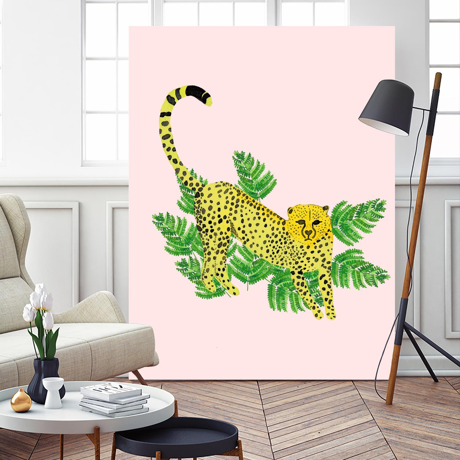 Cheetah on the Lookout I by Jen Bucheli on GIANT ART - multi wildlife
