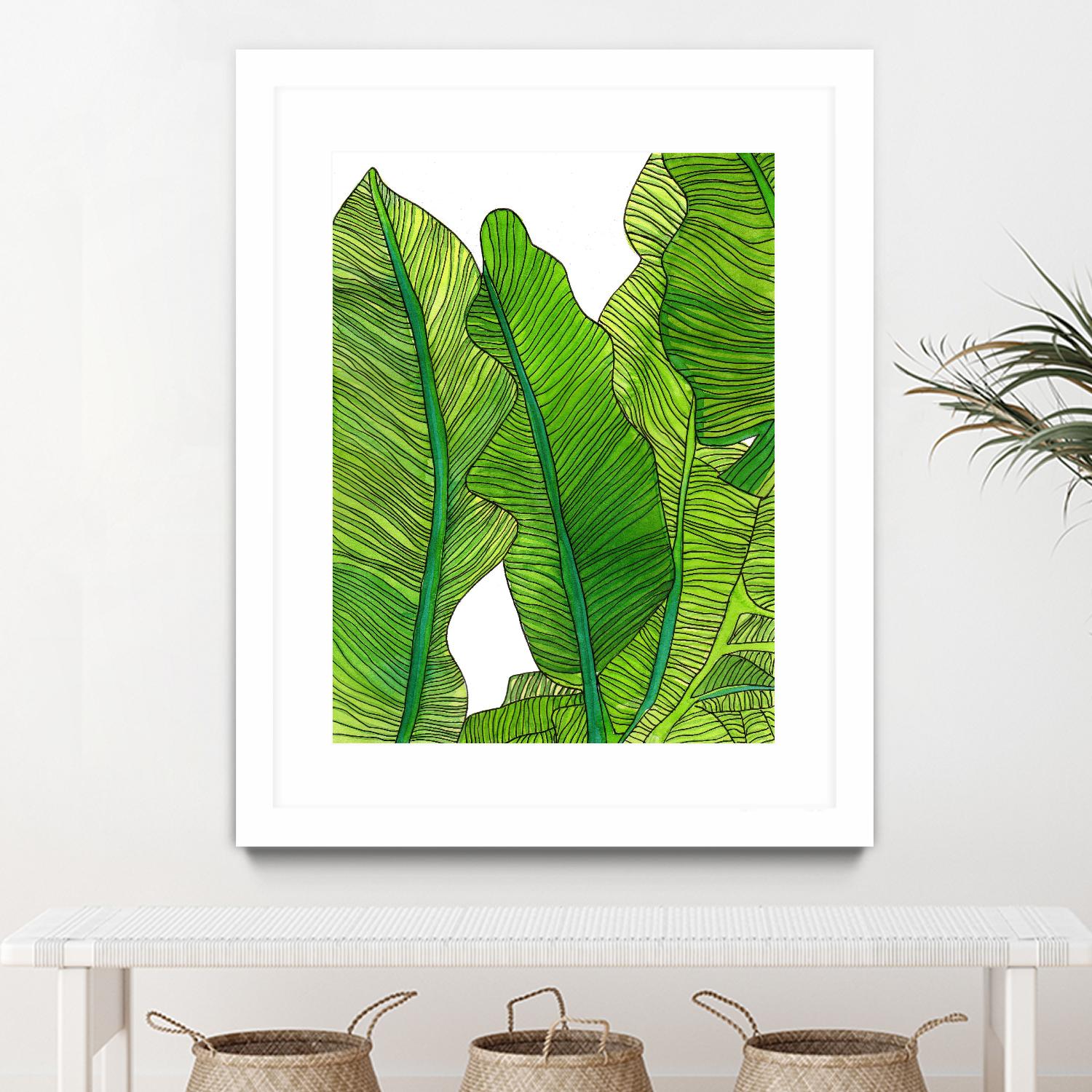 Jungle Leaves by Jen Bucheli on GIANT ART - floral leaves