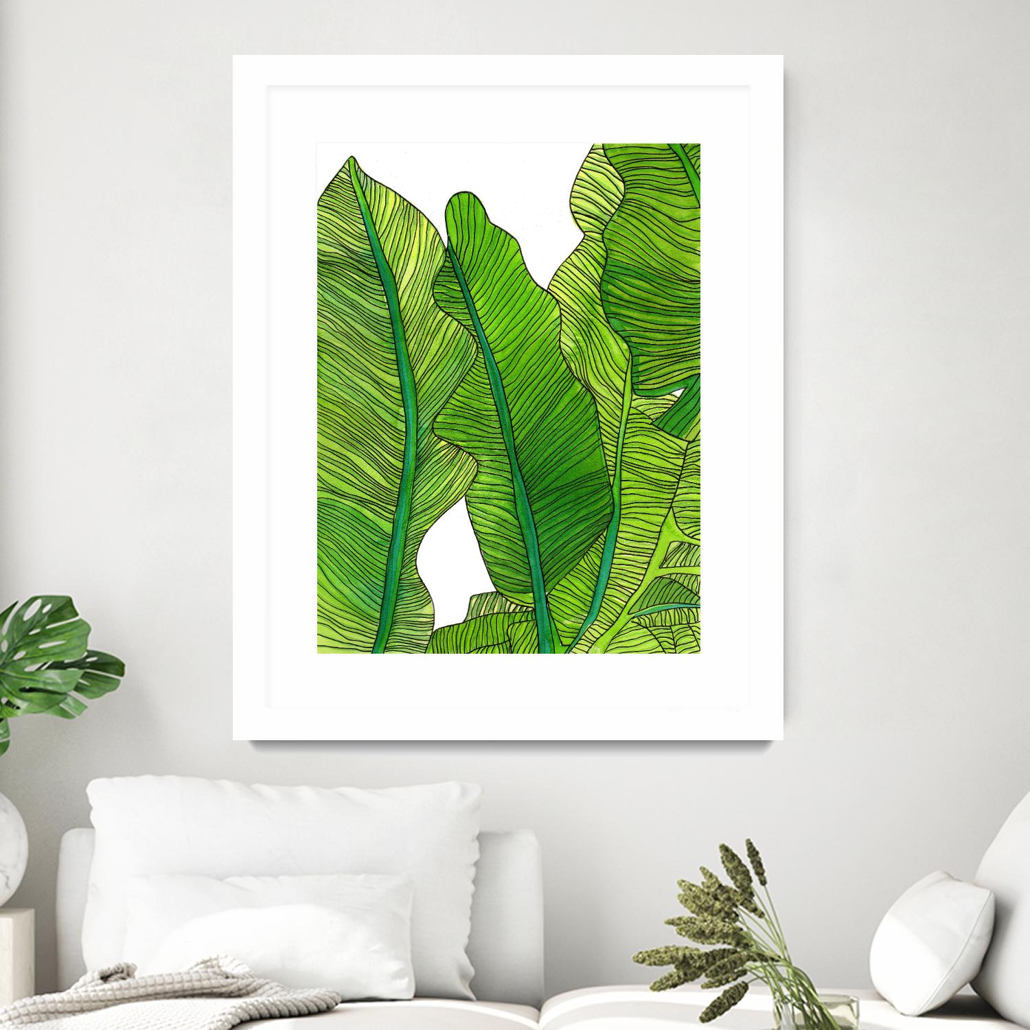 Jungle Leaves by Jen Bucheli on GIANT ART - floral leaves