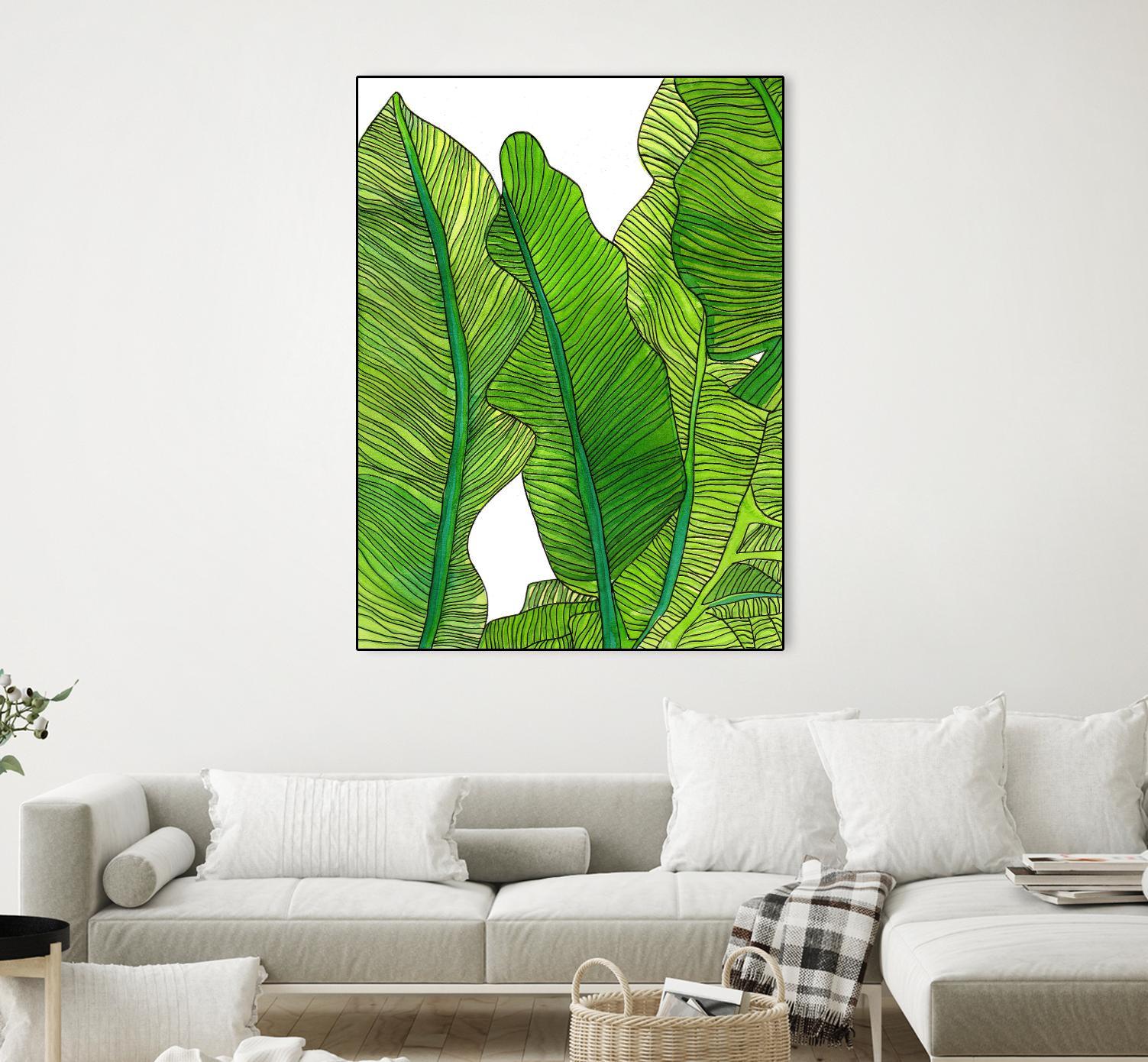 Jungle Leaves by Jen Bucheli on GIANT ART - floral leaves