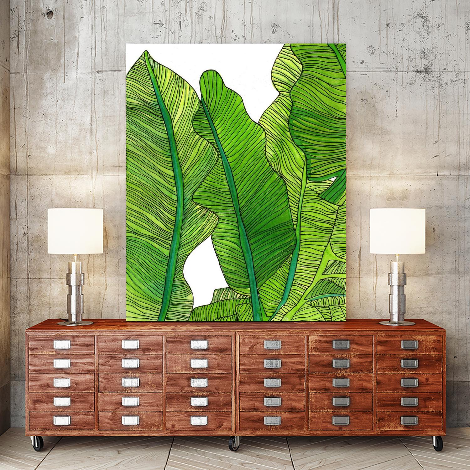 Jungle Leaves by Jen Bucheli on GIANT ART - floral leaves