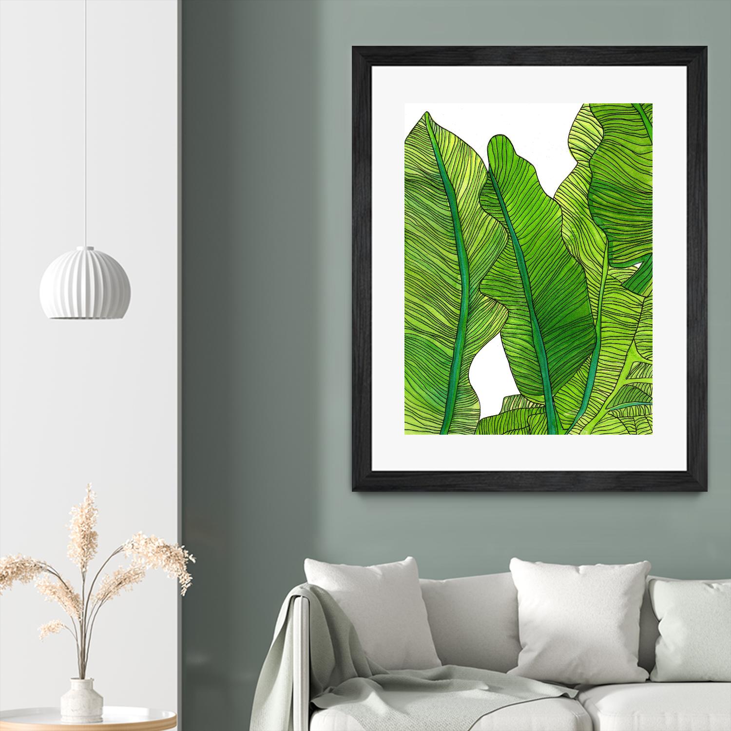 Jungle Leaves by Jen Bucheli on GIANT ART - floral leaves