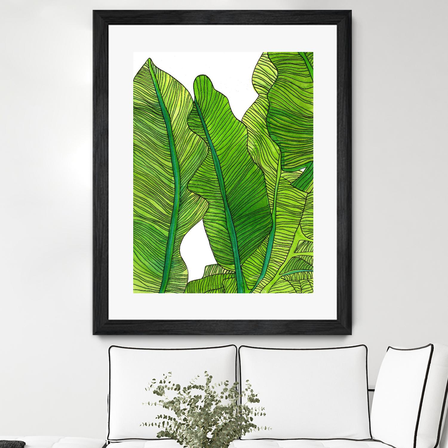 Jungle Leaves by Jen Bucheli on GIANT ART - floral leaves