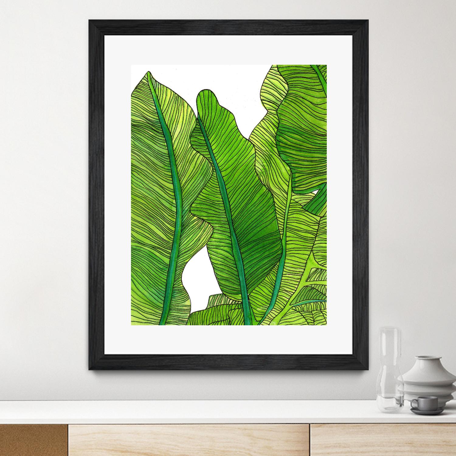 Jungle Leaves by Jen Bucheli on GIANT ART - floral leaves