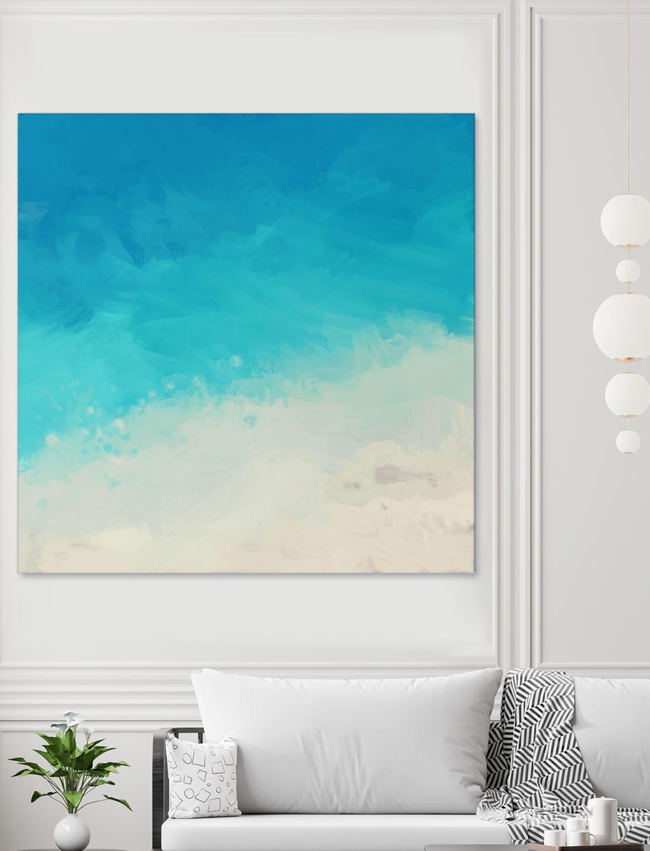Ocean Blue Sea II by Dan Meneely on GIANT ART - abstract coastal