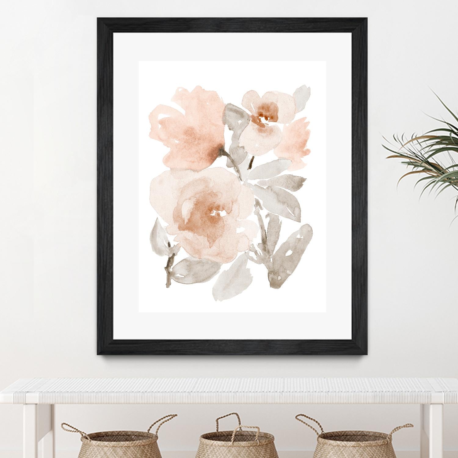 Peach Tranquil Florals I by Lanie Loreth on GIANT ART - peach floral