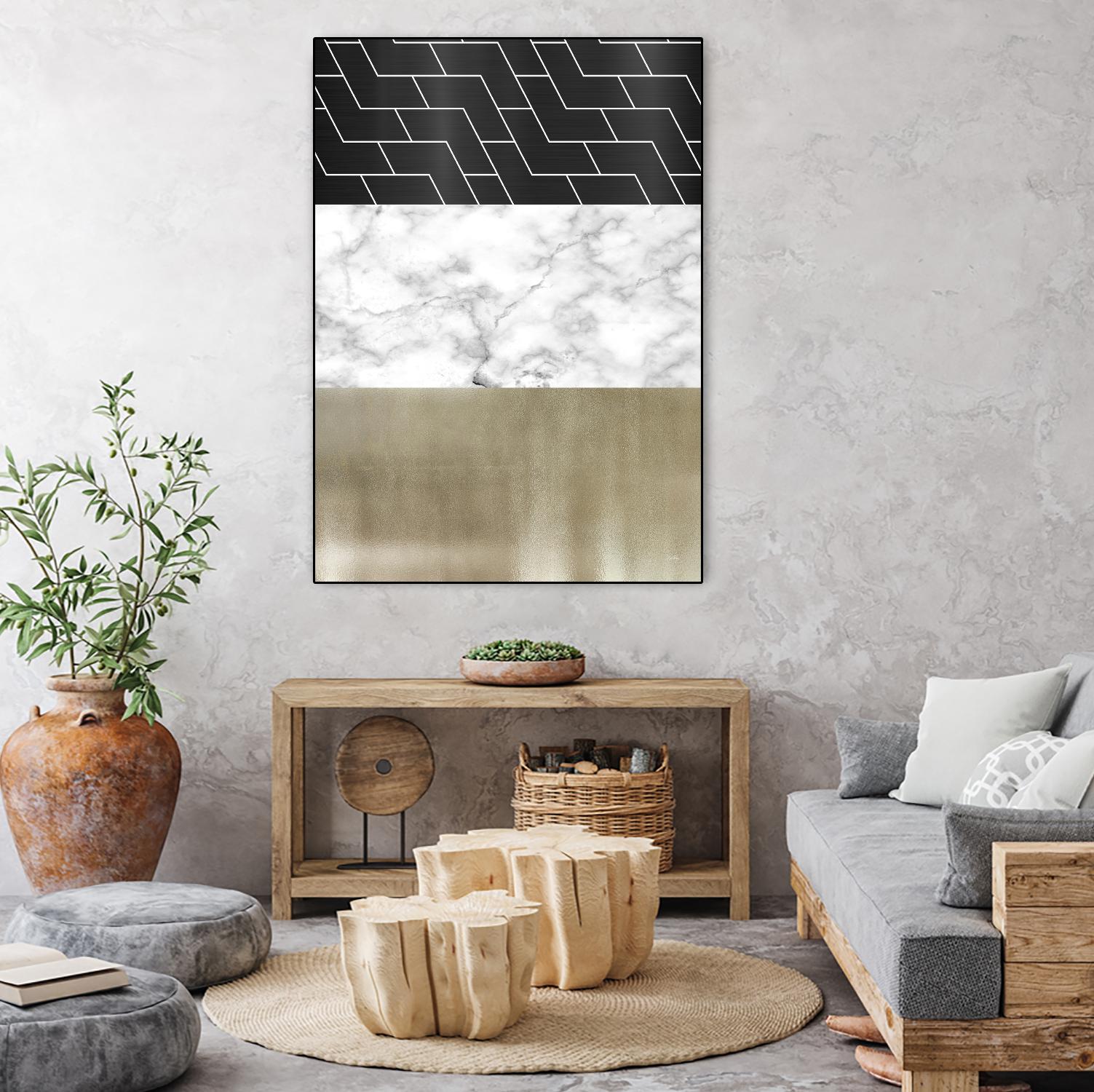 Many Layers I by Elizabeth Medley on GIANT ART - black abstract