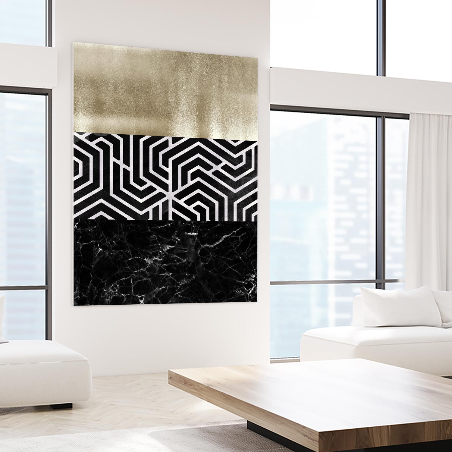 Many Layers II by Elizabeth Medley on GIANT ART - black abstract