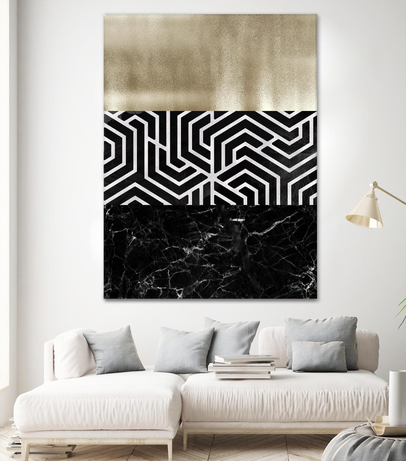 Many Layers II by Elizabeth Medley on GIANT ART - black abstract