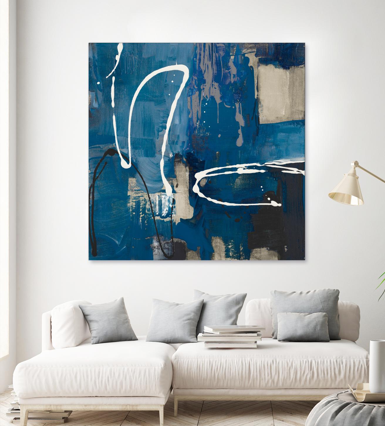 Indigo Retro by Lanie Loreth on GIANT ART - indigo abstract