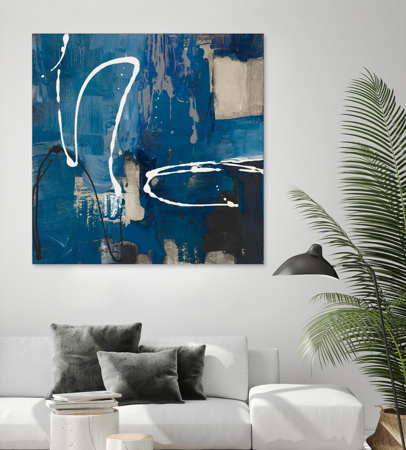 Indigo Retro by Lanie Loreth on GIANT ART - indigo abstract
