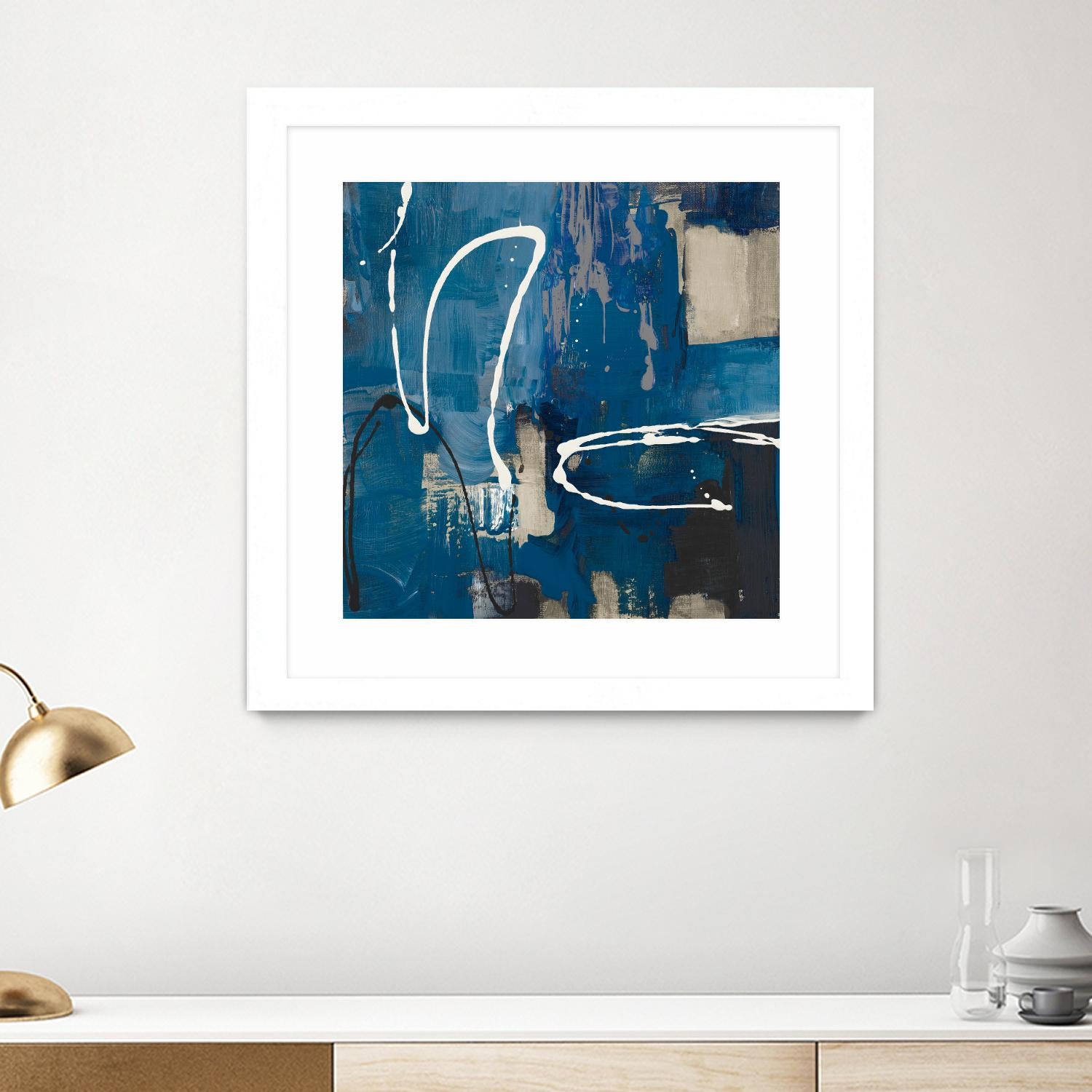 Indigo Retro by Lanie Loreth on GIANT ART - indigo abstract