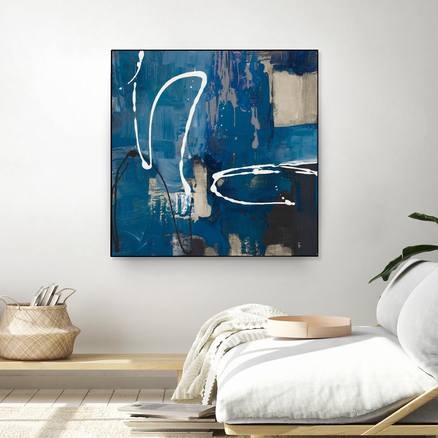 Indigo Retro by Lanie Loreth on GIANT ART - indigo abstract
