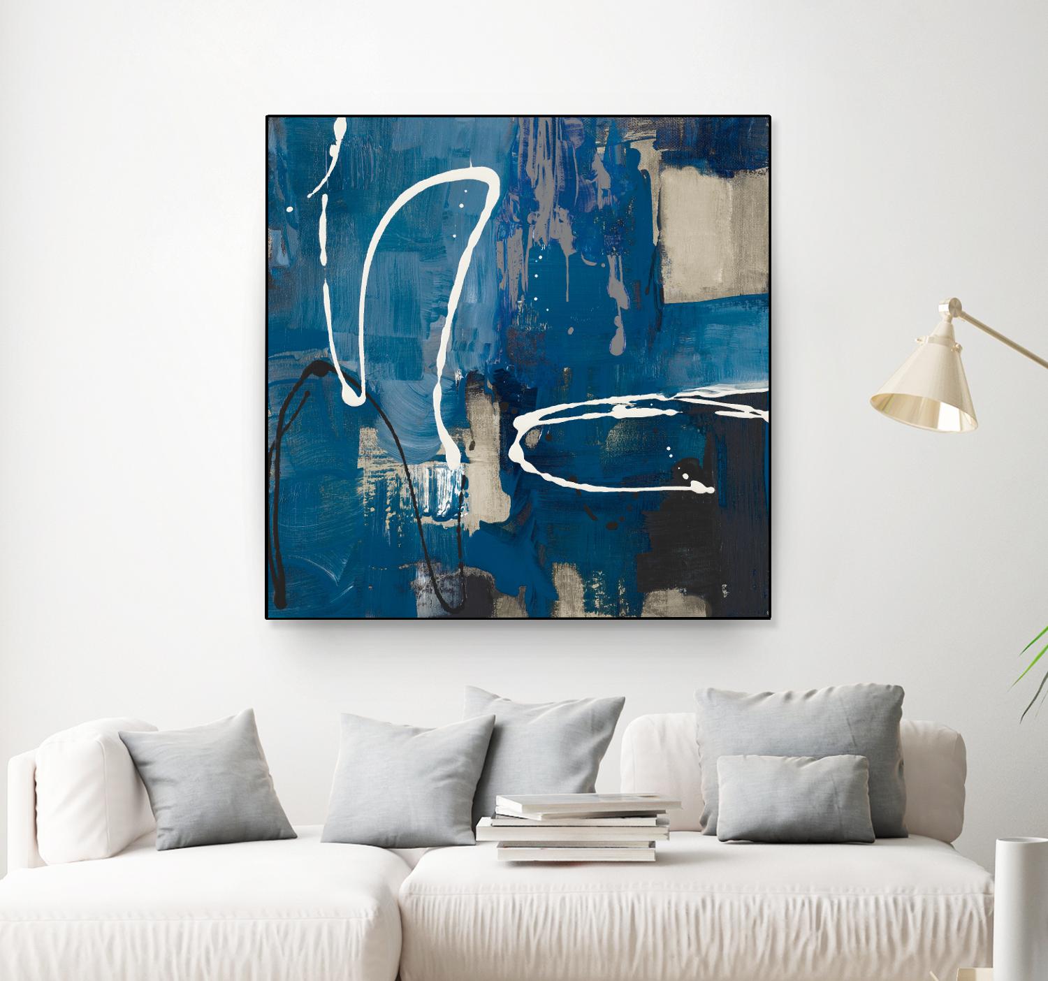 Indigo Retro by Lanie Loreth on GIANT ART - indigo abstract