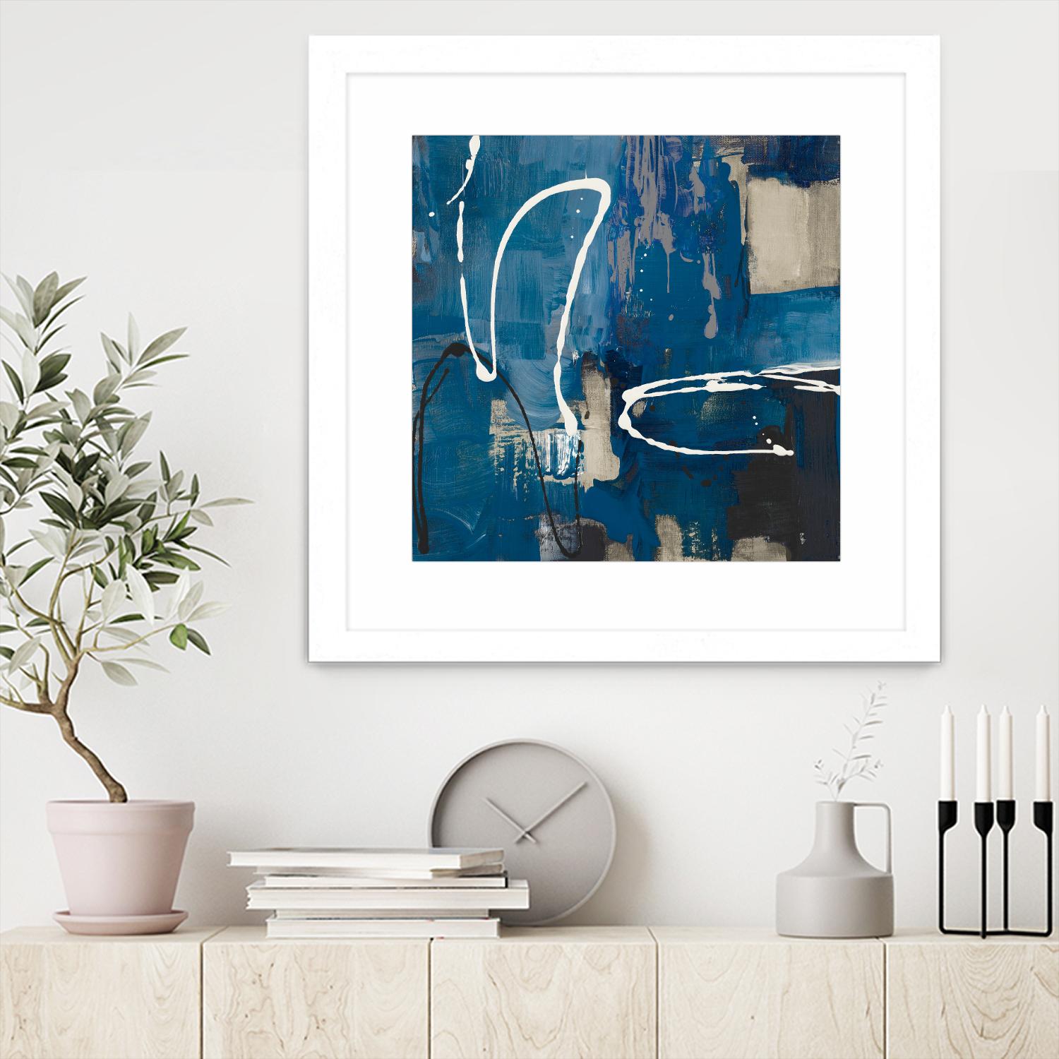 Indigo Retro by Lanie Loreth on GIANT ART - indigo abstract