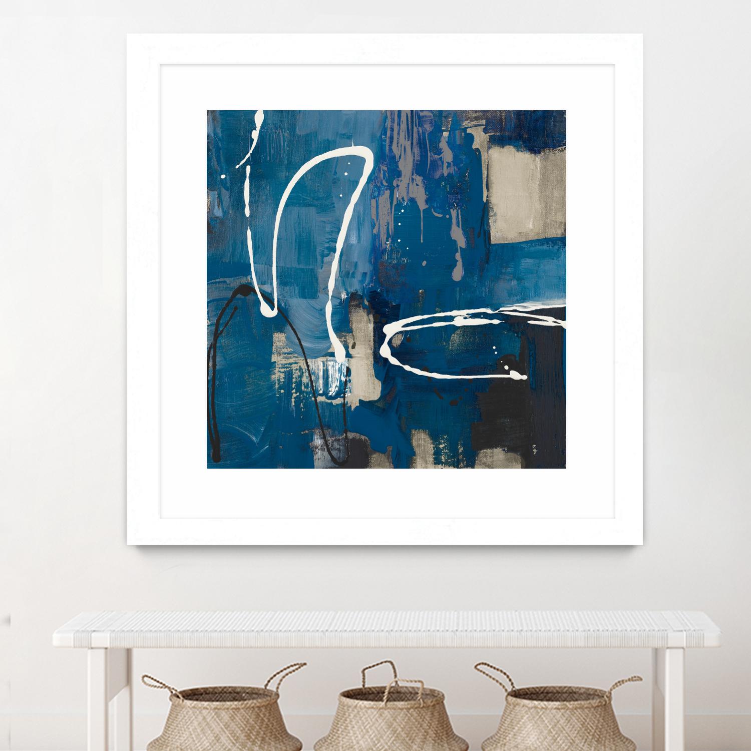 Indigo Retro by Lanie Loreth on GIANT ART - indigo abstract