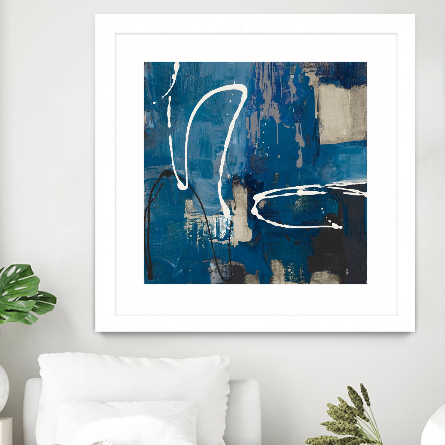 Indigo Retro by Lanie Loreth on GIANT ART - indigo abstract