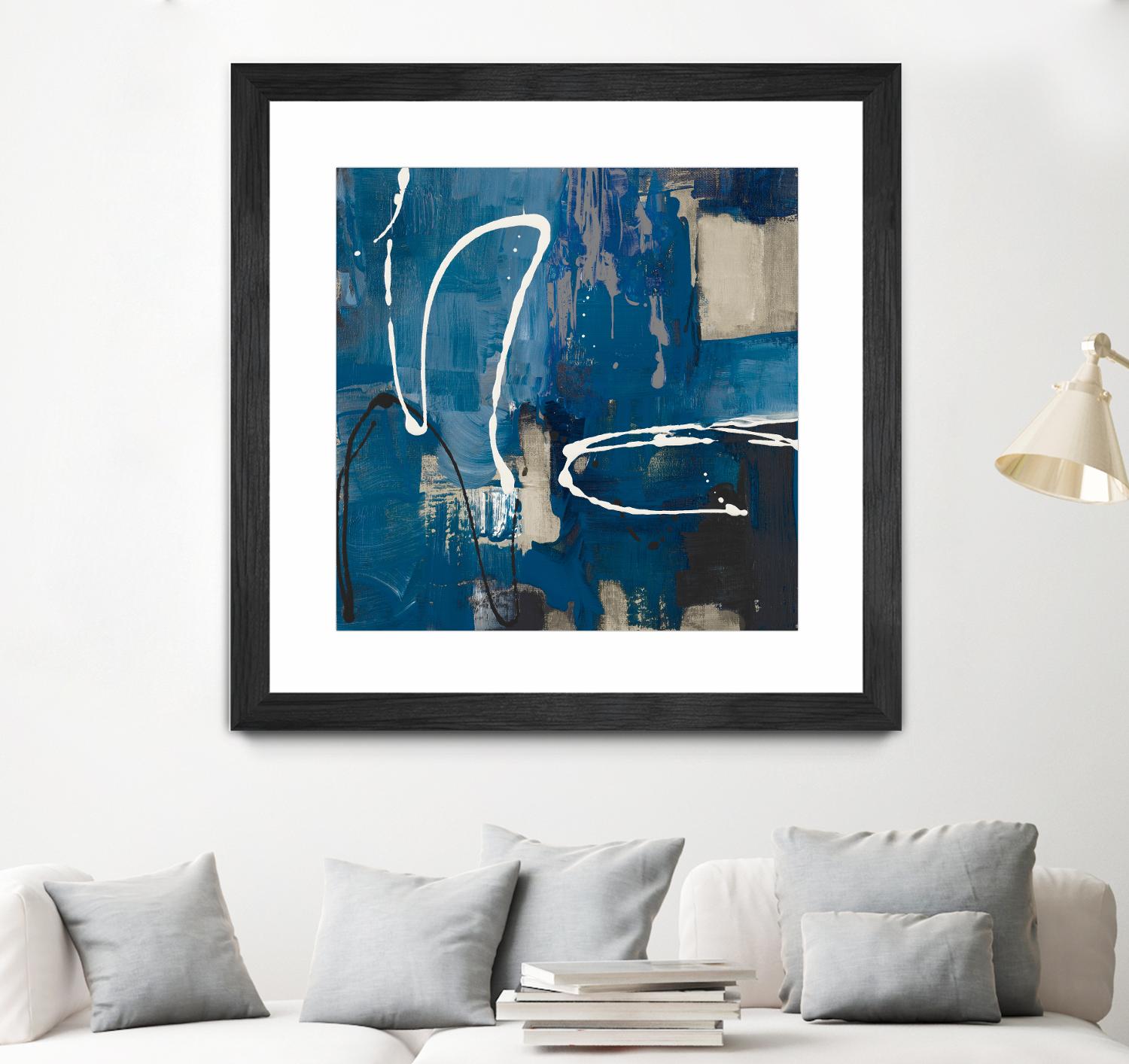 Indigo Retro by Lanie Loreth on GIANT ART - indigo abstract