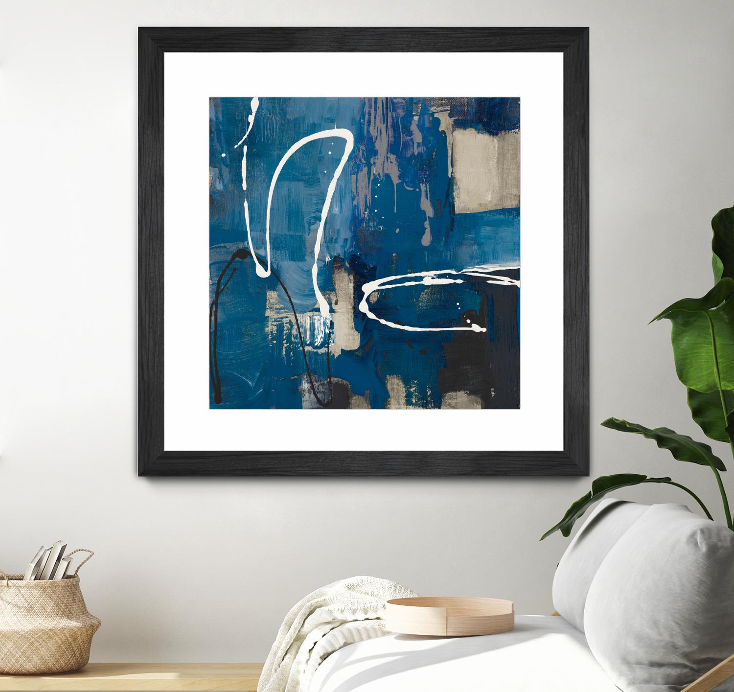 Indigo Retro by Lanie Loreth on GIANT ART - indigo abstract
