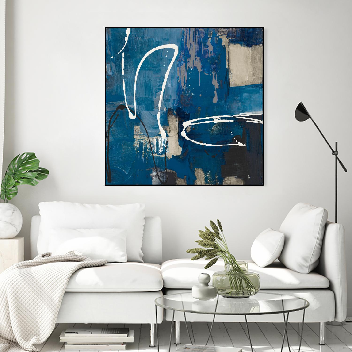 Indigo Retro by Lanie Loreth on GIANT ART - indigo abstract