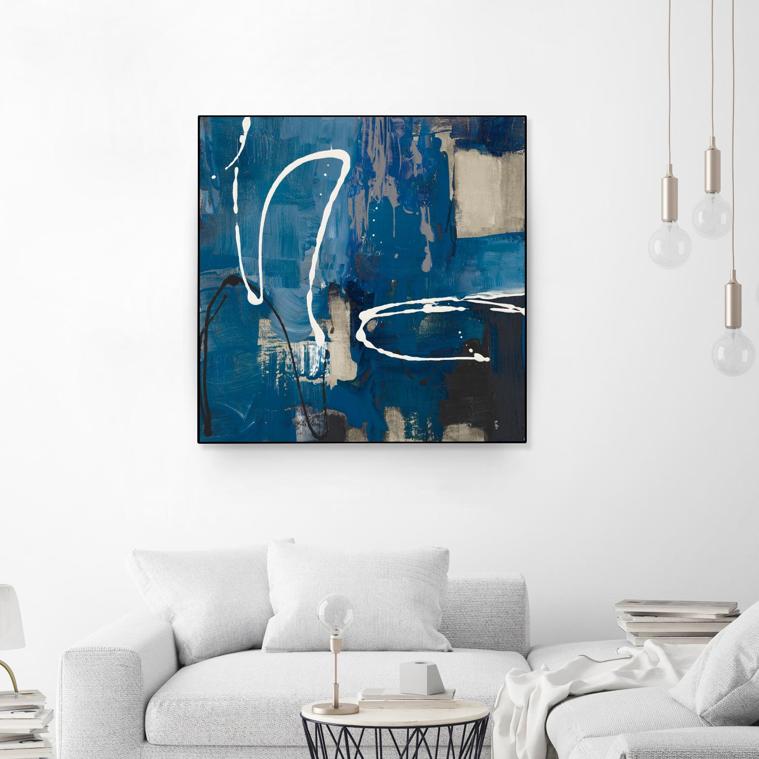 Indigo Retro by Lanie Loreth on GIANT ART - indigo abstract