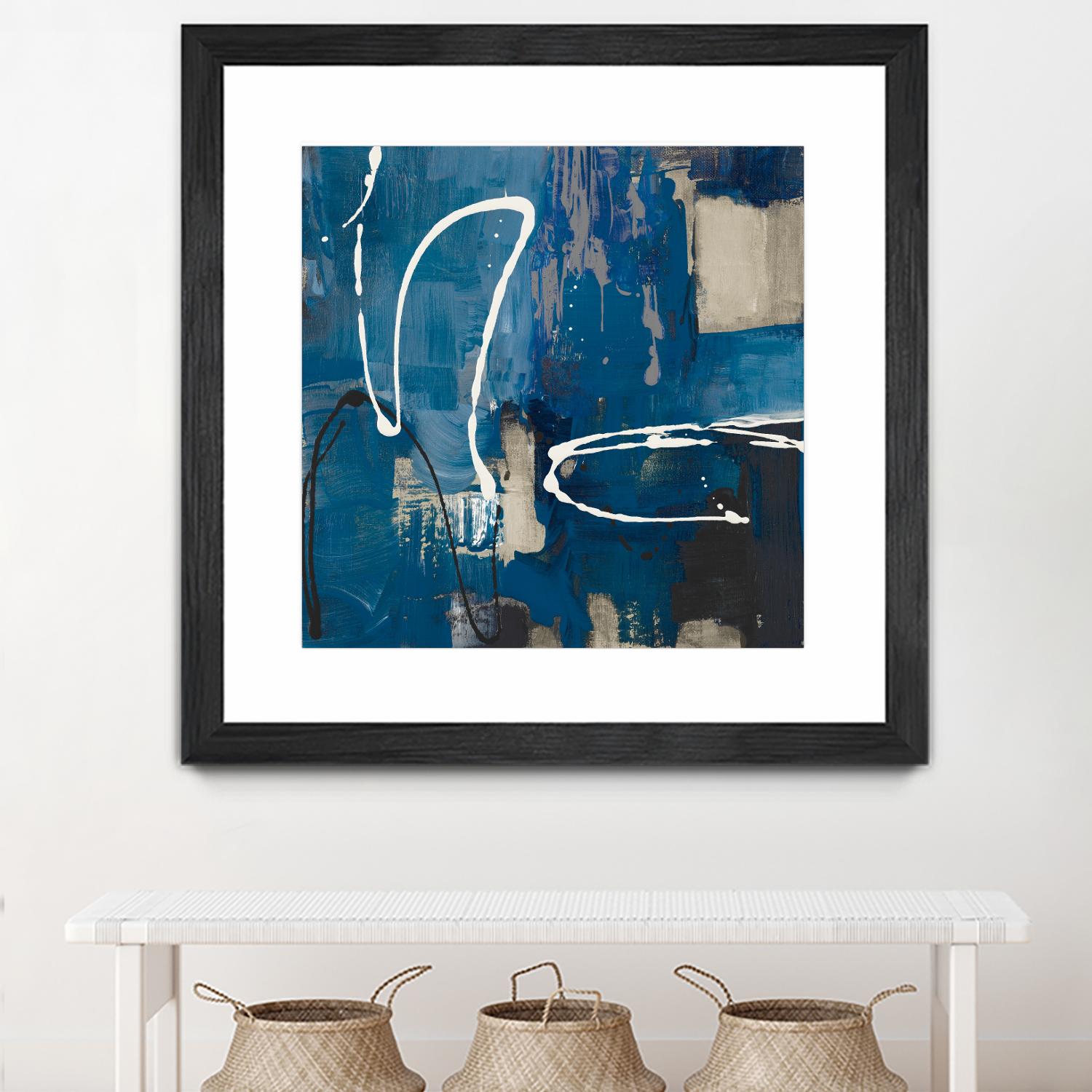 Indigo Retro by Lanie Loreth on GIANT ART - indigo abstract