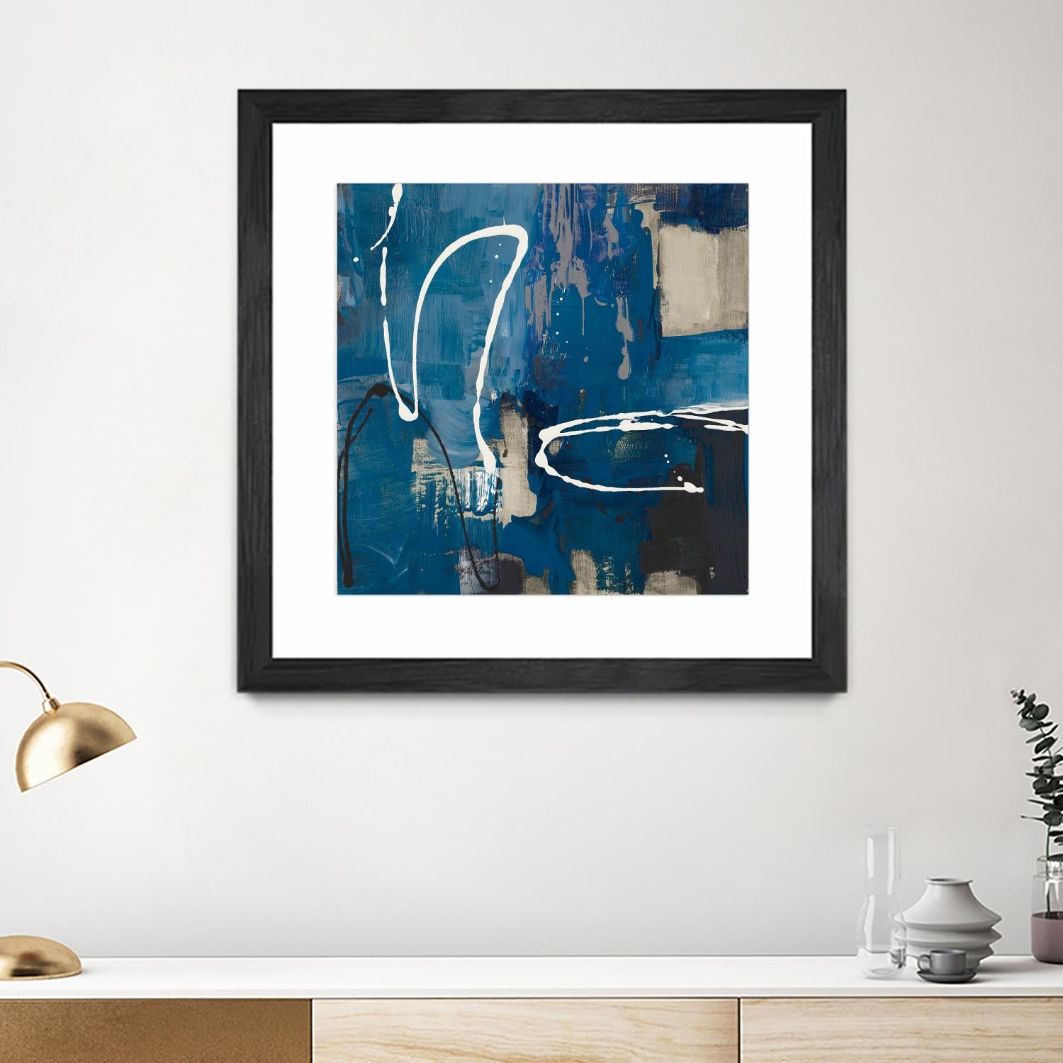 Indigo Retro by Lanie Loreth on GIANT ART - indigo abstract