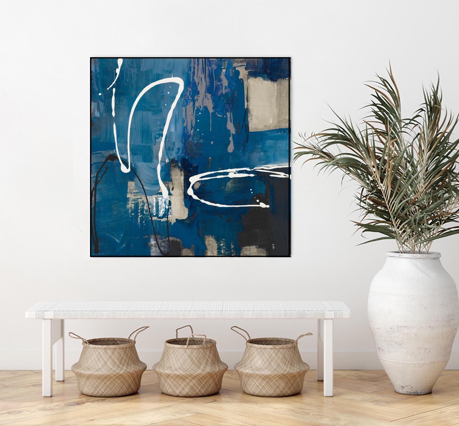 Indigo Retro by Lanie Loreth on GIANT ART - indigo abstract