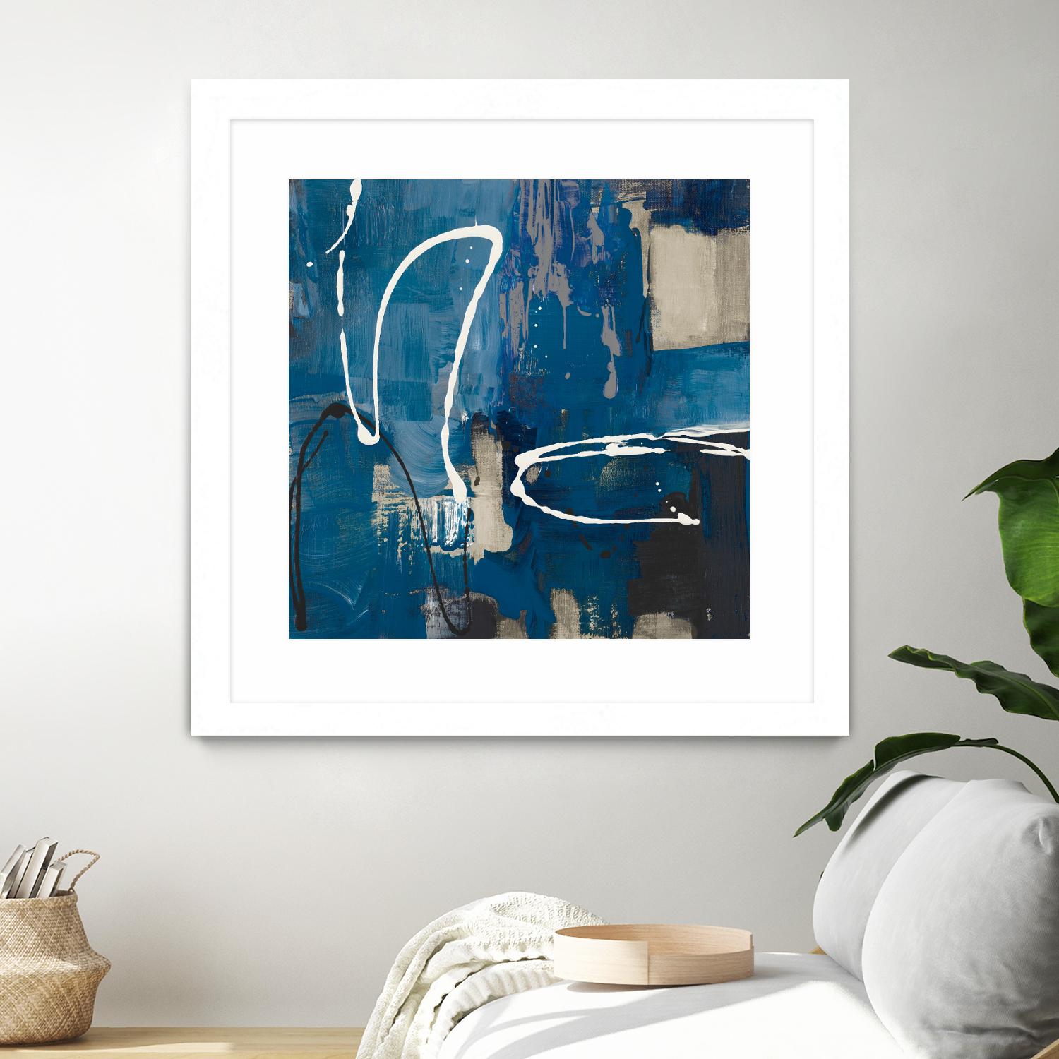 Indigo Retro by Lanie Loreth on GIANT ART - indigo abstract