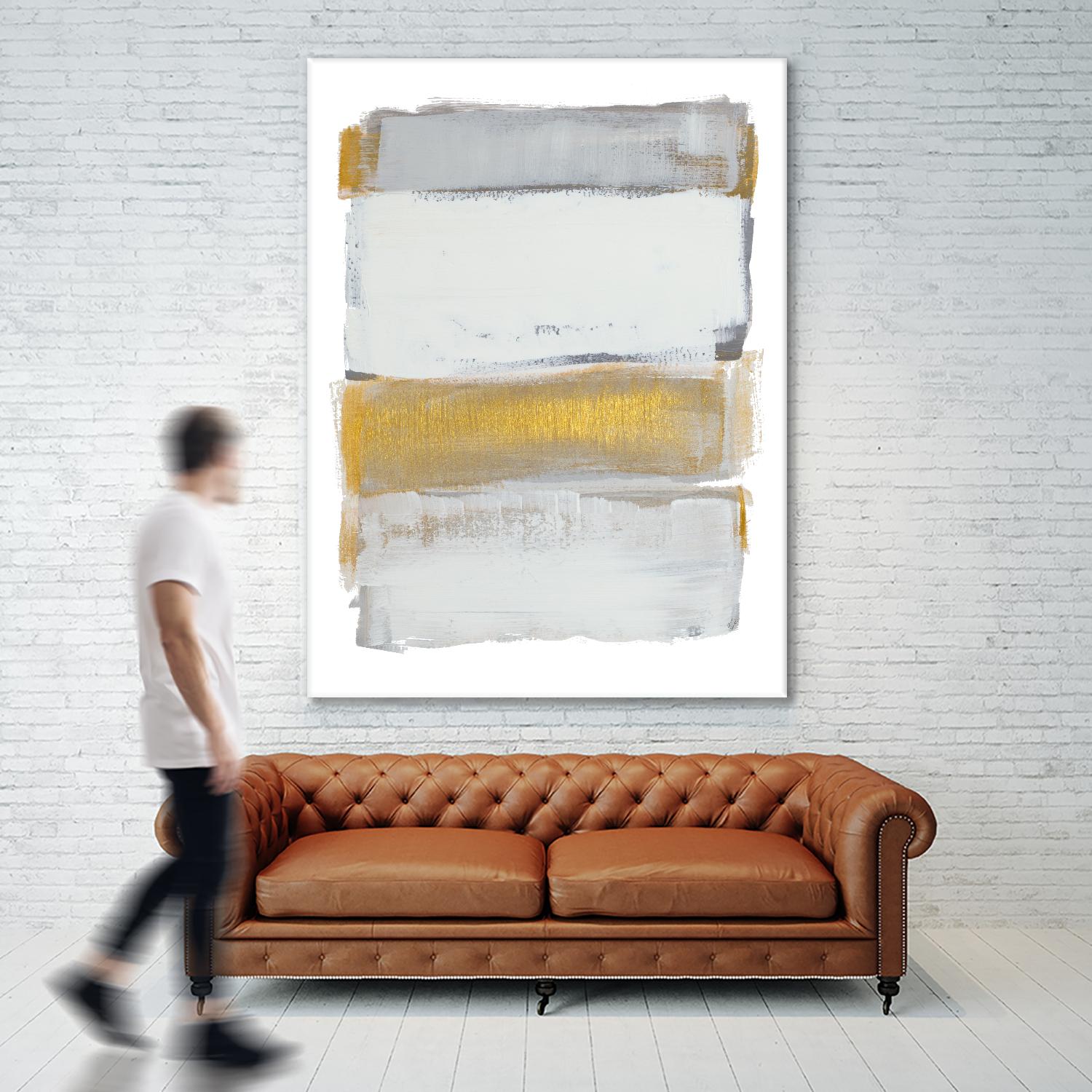 Shades of Golden Gray by Lanie Loreth on GIANT ART - gold abstract