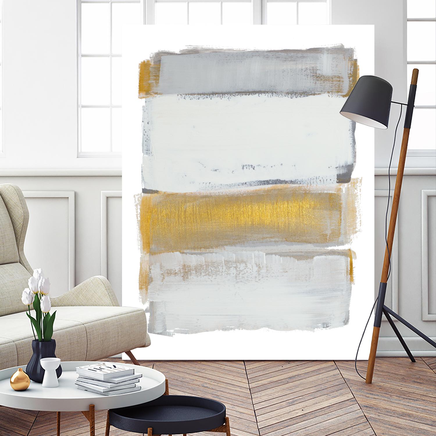 Shades of Golden Gray by Lanie Loreth on GIANT ART - gold abstract