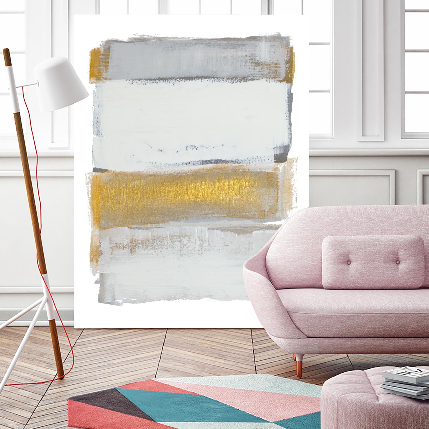 Shades of Golden Gray by Lanie Loreth on GIANT ART - gold abstract