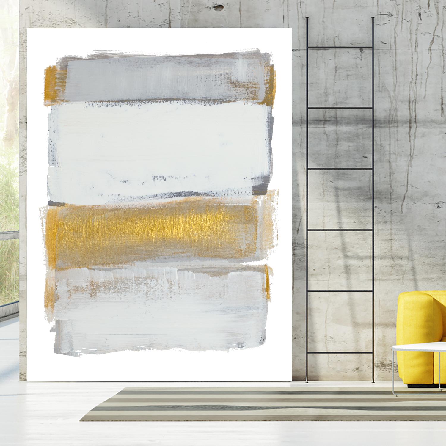 Shades of Golden Gray by Lanie Loreth on GIANT ART - gold abstract