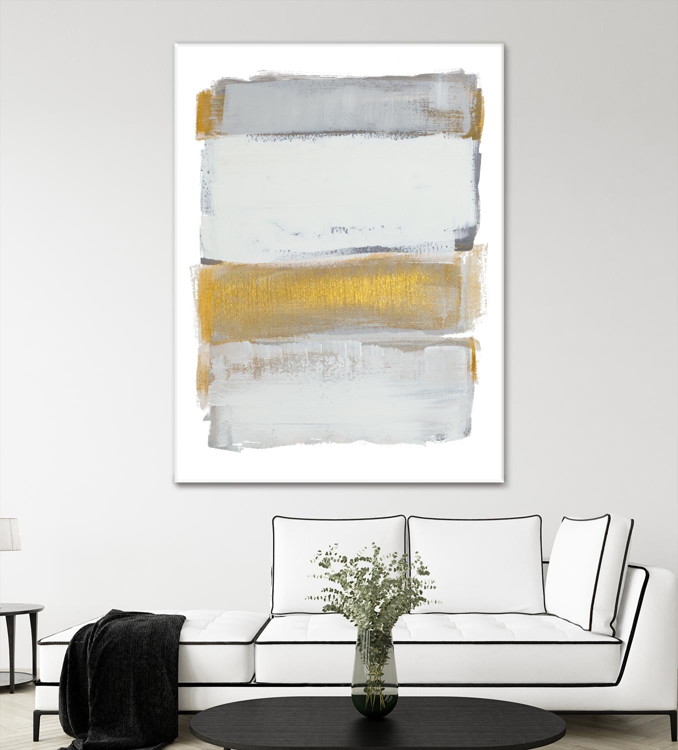 Shades of Golden Gray by Lanie Loreth on GIANT ART - gold abstract