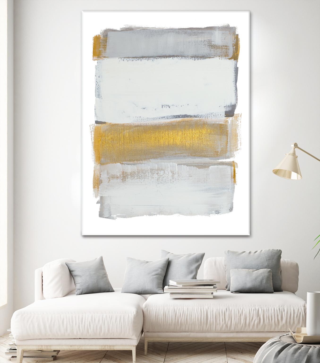 Shades of Golden Gray by Lanie Loreth on GIANT ART - gold abstract