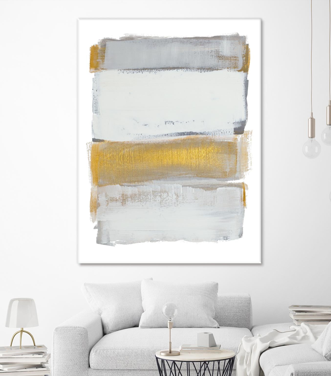 Shades of Golden Gray by Lanie Loreth on GIANT ART - gold abstract